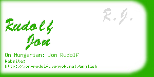 rudolf jon business card